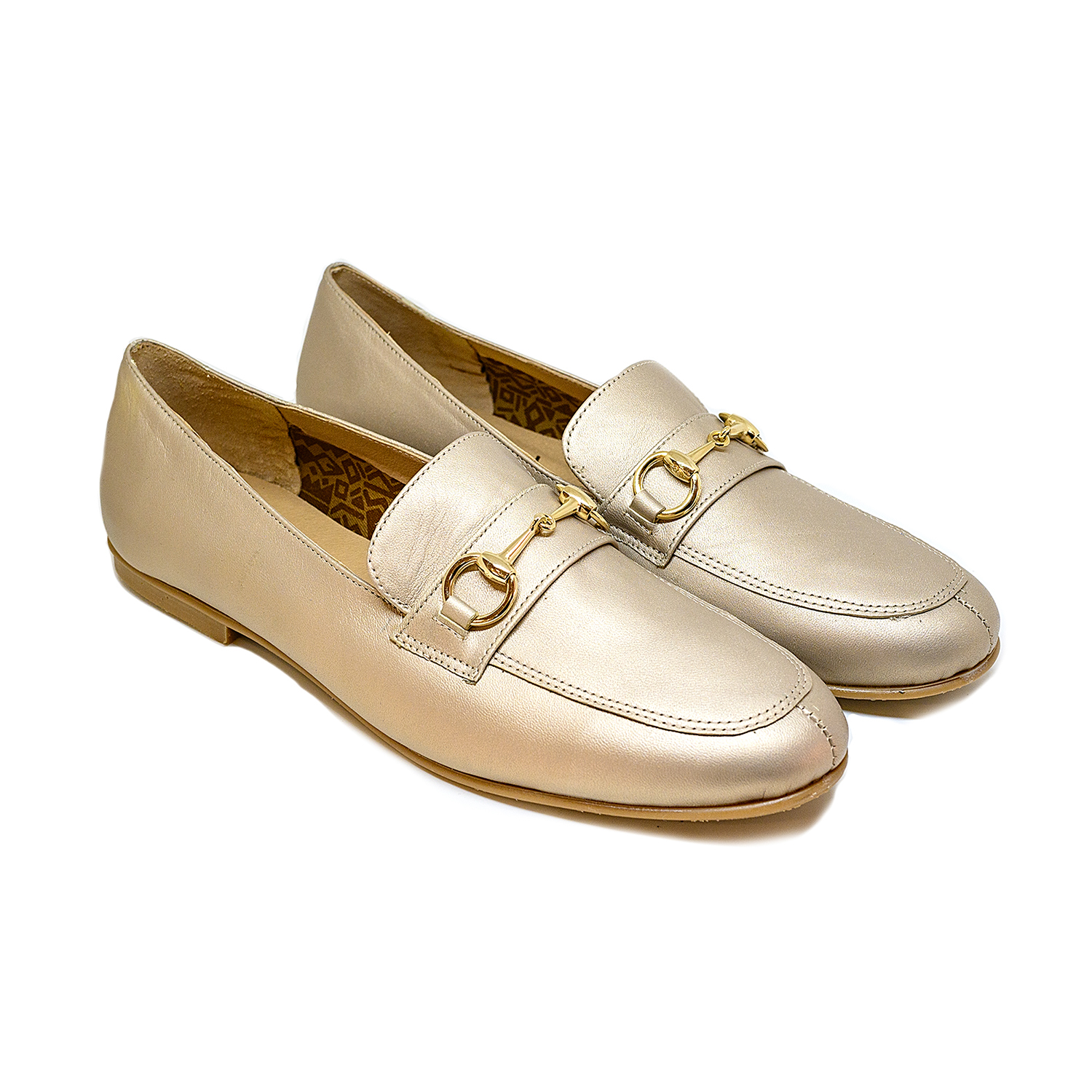 BigShoes GA1147-06 Δερμάτινο Μοκασίνι Χρυσό φωτογραφία